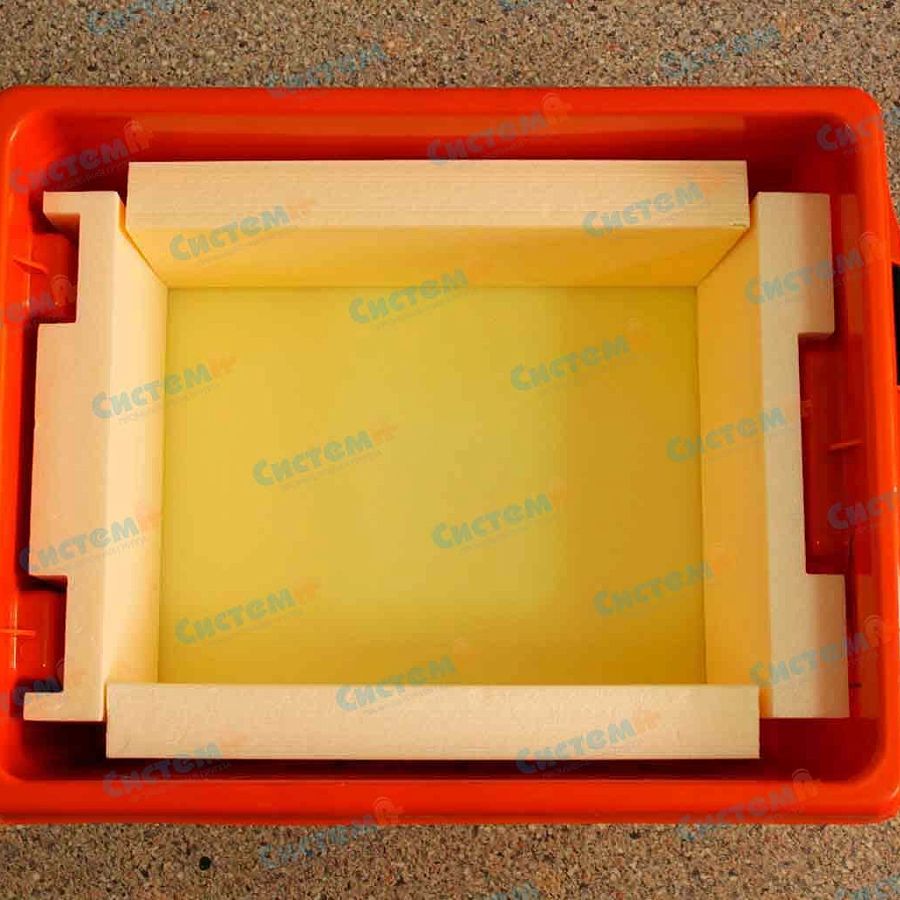  Ложемент из экструдированного пенопласта в пластиковый ящик для безопасной транспортировки изделий